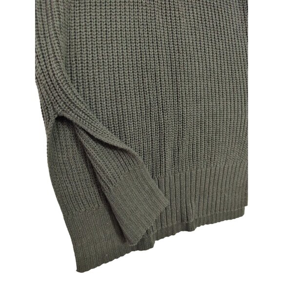 Anthropologie Moth Tunic Sweater Women S Green Turtleneck Sleeveless Minimalist - Picture 4 of 9